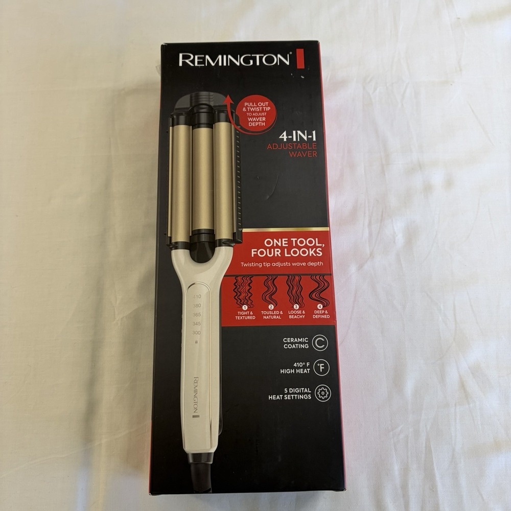 Remington 4 In 1 Adjustable Hair Waver  Deep Waver Brand New Never used